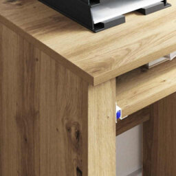 Berkfield Modern Artisan Oak Computer Desk Artisan Oak Engineered Wood Medium - thumbnail 4