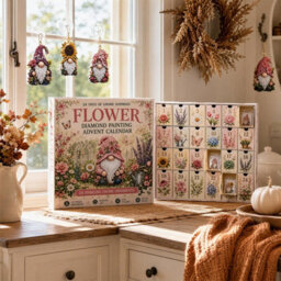Amorly 24Day Flower Gnome Diamond Painting Advent Calendar, Diy Gem Art Craft Kit, 24Pcs Floral Hanging Ornaments, Gift For Flower Lovers - thumbnail 4