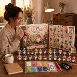 Amorly 24Day Flower Gnome Diamond Painting Advent Calendar, Diy Gem Art Craft Kit, 24Pcs Floral Hanging Ornaments, Gift For Flower Lovers - thumbnail 5