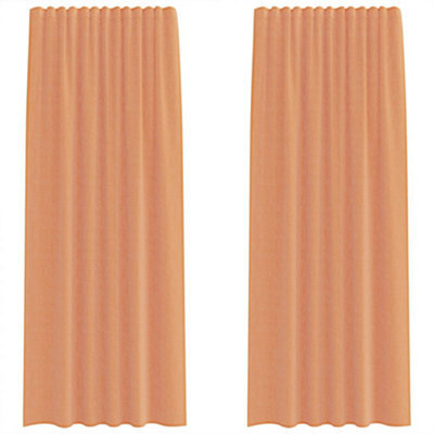 Berkfield Durable Voile Curtains With Rod Pockets 2 Pcs Terracotta