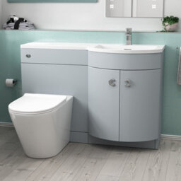 Nes Home 1100mm Rh Matte Grey Basin Vanity, Wc Unit & Back To Wall Toilet - thumbnail 2