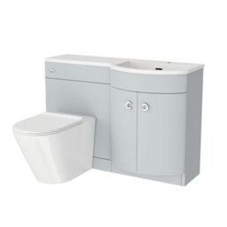 Nes Home 1100mm Rh Matte Grey Basin Vanity, Wc Unit & Back To Wall Toilet - thumbnail 6
