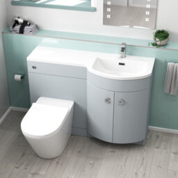 Nes Home 1100mm Rh Matte Grey Basin Vanity, Wc Unit & Back To Wall Toilet - thumbnail 5