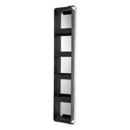 Croydex Arun Matt Black Single Bathroom Wall Cabinet With Mirrored Door (H)1232mm (W)200mm - thumbnail 3