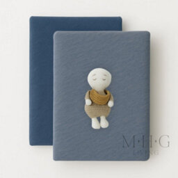 MHG Living 100% Cotton Jersey Fitted Cot Sheet - Soft And Breathable Baby Bedding - Denim Blue & Sky Blue - Fits 120X60Cm - thumbnail 1
