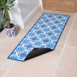 Artsy Doormats Blue Mosaic Tile Indoor Washable Doormat - thumbnail 2