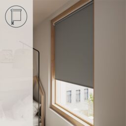 GoodHome Boreas Corded Concrete Grey Blackout Roller Blind (W)120Cm (L)180Cm - thumbnail 8