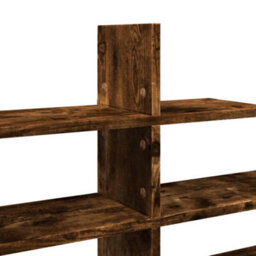 Berkfield Wall Shelf Smoked Oak 124.5X18X60.5 Cm Engineered Wood - thumbnail 7