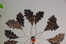 Primrose Metal Leaf Kinetic Wind Spinner In Gold 65Cm - thumbnail 5