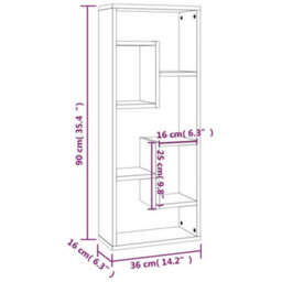 Vidaxl Wall Shelf Brown Oak 36X16X90 Cm Engineered Wood - thumbnail 9