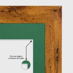 AK Frames 20X14 Rustic Oak Modern Multi Photo Frame With Emerald Mount - Holds 2 Apertures (2X) A4 Photos - thumbnail 7