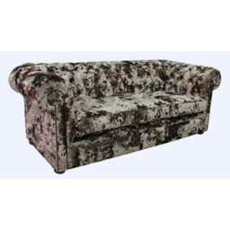 Chesterfield Handmade 3 Seater Sofa Settee Lustro Liqueur Velvet Fabric In Classic Style - thumbnail 2