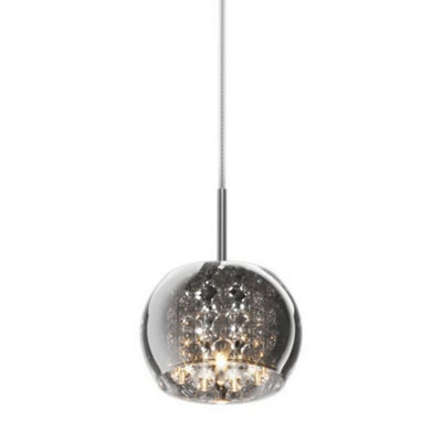 Luminosa Lighting Luminosa Crystal Pendant Ceiling Light, Transparent, Chrome, 1X G9