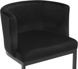 Lamboro Velino Velvet Kitchen Bar Stools, Matt Black Cantilever Frame, Seat With Backrest, Breakfast & Home Bar Stool - Black - thumbnail 5