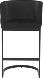 Lamboro Velino Velvet Kitchen Bar Stools, Matt Black Cantilever Frame, Seat With Backrest, Breakfast & Home Bar Stool - Black - thumbnail 7