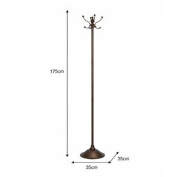 Melody Maison Tall Bronze Metal Coat Rack With 8 Storage Hooks - thumbnail 7