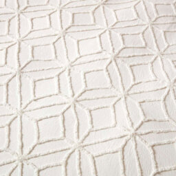 Homescapes White Diamond Cotton Tufted Duvet Cover Set, Single - thumbnail 5