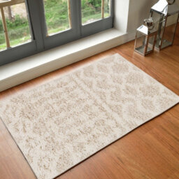 Livabliss Urban Shaggy-Geometric Cream Beige Soft Plush Pile Living Bedroom Rug 60 X 90 Cm Easy Care, Non Shedding - thumbnail 2