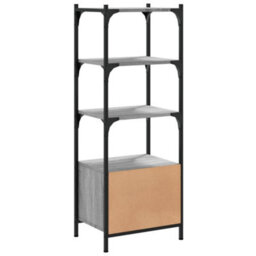 Berkfield Bookcase 3-Tier Grey Sonoma 41X30X109.5 Cm Engineered Wood - thumbnail 8