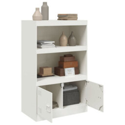 Berkfield Sideboard White 67X39X107 Cm Steel - thumbnail 4
