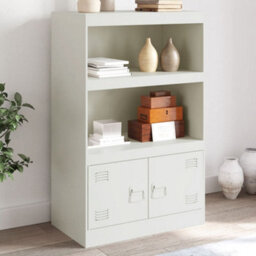 Berkfield Sideboard White 67X39X107 Cm Steel