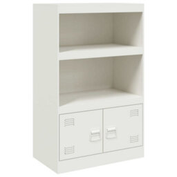 Berkfield Sideboard White 67X39X107 Cm Steel - thumbnail 2
