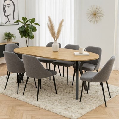 Leon Transformable Round Dining Table 90/180 Cm Grandson Finish Modern Space Saver Fast Delivery - image 1