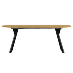 Leon Transformable Round Dining Table 90/180 Cm Grandson Finish  Modern Space Saver Fast Delivery - thumbnail 5