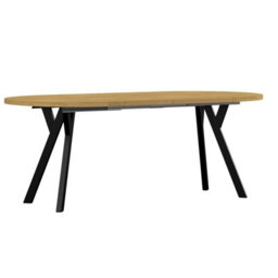 Leon Transformable Round Dining Table 90/180 Cm Grandson Finish  Modern Space Saver Fast Delivery - thumbnail 2