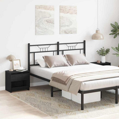Berkfield Nightstands 2 Pcs Black Oak 40X30X39 Cm Made From Engineered Wood - image 1