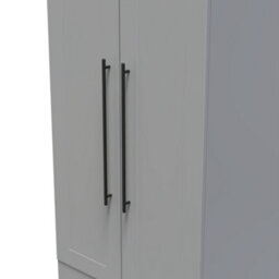 Howard 2 Door 2 Drawer Wardrobe In Dusk Grey (Ready Assembled) - thumbnail 4
