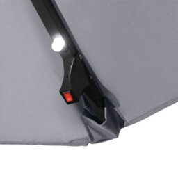 Sundaze 3M Grey Cantilever Banana Parasol Umbrella Hanging Patio With Led Lights, Base Weights - thumbnail 6