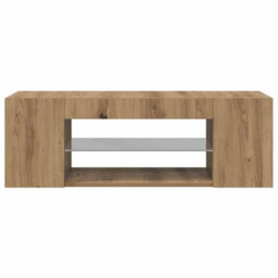 Berkfield Modern Tv Cabinet With Led Lights Artisan Oak 90X39X30 Cm Engineered Wood - thumbnail 6