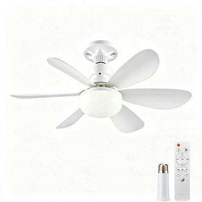 52Cm Fit Ceiling Fan Light With Handset Remote And Extended Lamp Fitting, 40W Dimmable Three-Colour For Bedrooms And Kitchens - image 1