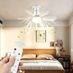 52Cm Fit Ceiling Fan Light With Handset Remote And Extended Lamp Fitting, 40W Dimmable Three-Colour For Bedrooms And Kitchens - thumbnail 6