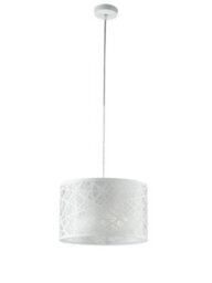 Luminosa Lighting Luminosa Batik Cylindrical Pendant Ceiling Light White 35X22Cm - thumbnail 1