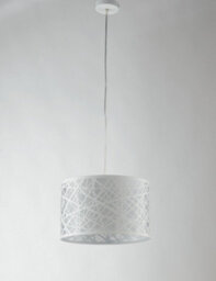 Luminosa Lighting Luminosa Batik Cylindrical Pendant Ceiling Light White 35X22Cm - thumbnail 2