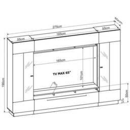 Furniture in Fashion Salina High Gloss Entertainment Unit In White With Led Lighting - thumbnail 6
