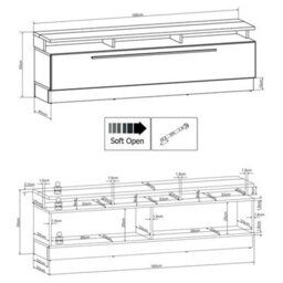Furniture in Fashion Salina High Gloss Entertainment Unit In White With Led Lighting - thumbnail 7