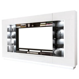 Furniture in Fashion Salina High Gloss Entertainment Unit In White With Led Lighting - thumbnail 2