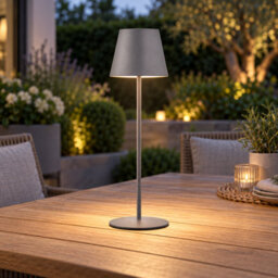 Lighting Supermarket Elipta Rechargeable Battery Outdoor Led Table Lamp - Grey - thumbnail 1