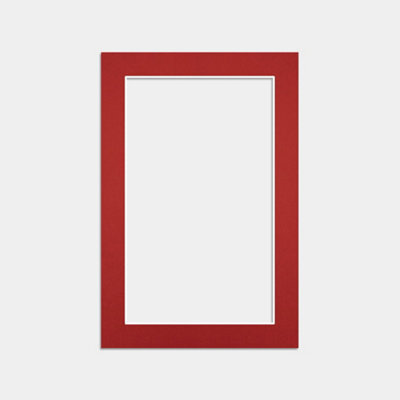Ak Frames 12X8 Crimson Picture Mounts To Fit 10X6 Aperture Size - Mount Board Only (No Frame Included) - image 1