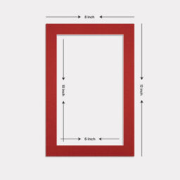 Ak Frames 12X8 Crimson Picture Mounts To Fit 10X6 Aperture Size - Mount Board Only (No Frame Included) - thumbnail 3