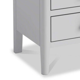 Elgin Grey 3 Drawer Bedside Table Fully Assembled - By Roseland Furniture - thumbnail 5