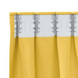 Berkfield Curtains 2 Pcs Mustard Yellow 260 X 140 Cm Polyester - thumbnail 7