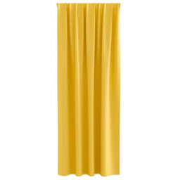 Berkfield Curtains 2 Pcs Mustard Yellow 260 X 140 Cm Polyester - thumbnail 3