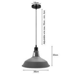 Ledsone Industrial Vintage E27 Adjustable Pendant Lamp With Rose Gold Barn Slotted Shade For Kitchen Restaurant Bar - thumbnail 6