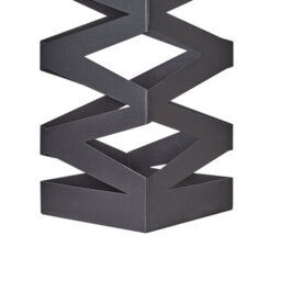 Wyld And Coco Black Zigzag Metal Umbrella Stand - Matte Powder-Coated Iron, Compact Hallway Storage (W15 X D15 X H49Cm) - thumbnail 6