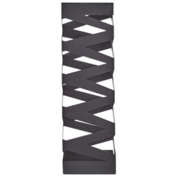 Wyld And Coco Black Zigzag Metal Umbrella Stand - Matte Powder-Coated Iron, Compact Hallway Storage (W15 X D15 X H49Cm) - thumbnail 1
