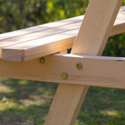 Outsunny 5.8Ft Outdoor Wooden Picnic Table Bench Garden Patio Pub Chair 6 Seats - thumbnail 9